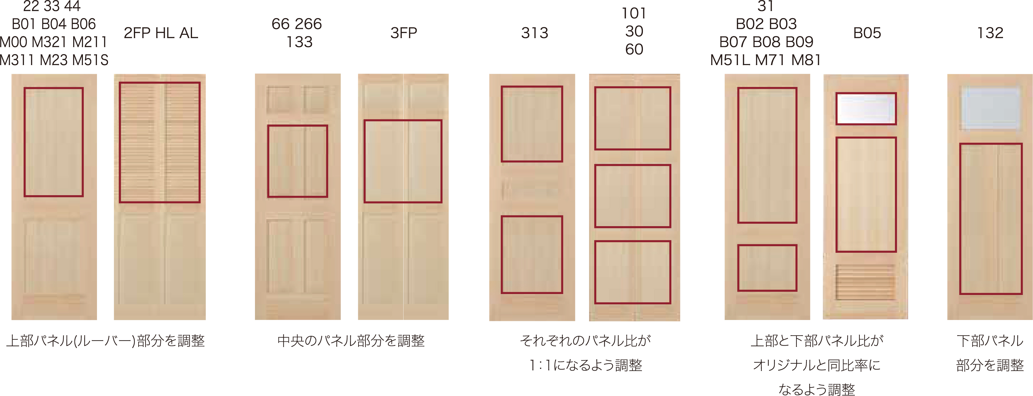 サイズオーダー　サイズ調整方法